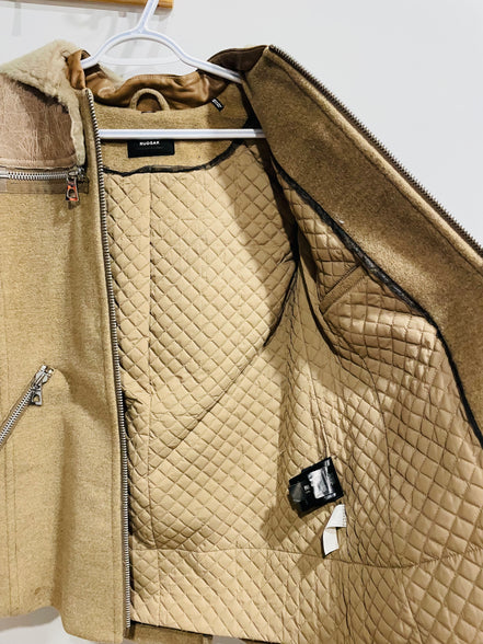 Veste pour femme fourrure et laine vintage - RUDSAK - taille petit
