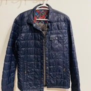 Veste bleue matelassée intérieur à carreaux - Chlorophylle - Taille small
