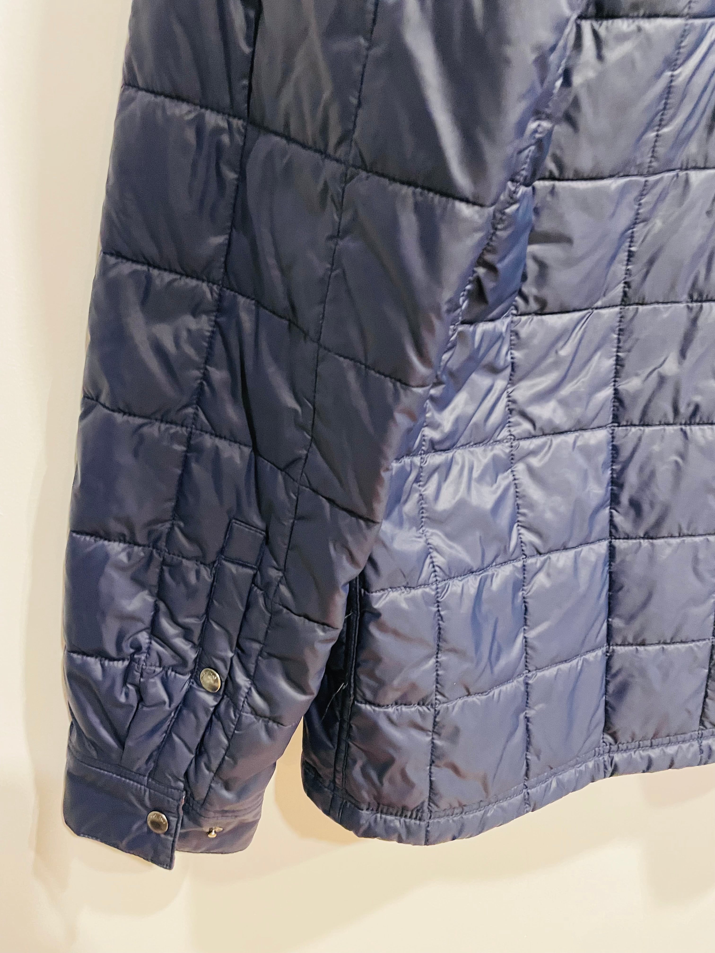 Veste bleue matelassée intérieur à carreaux - Chlorophylle - Taille small