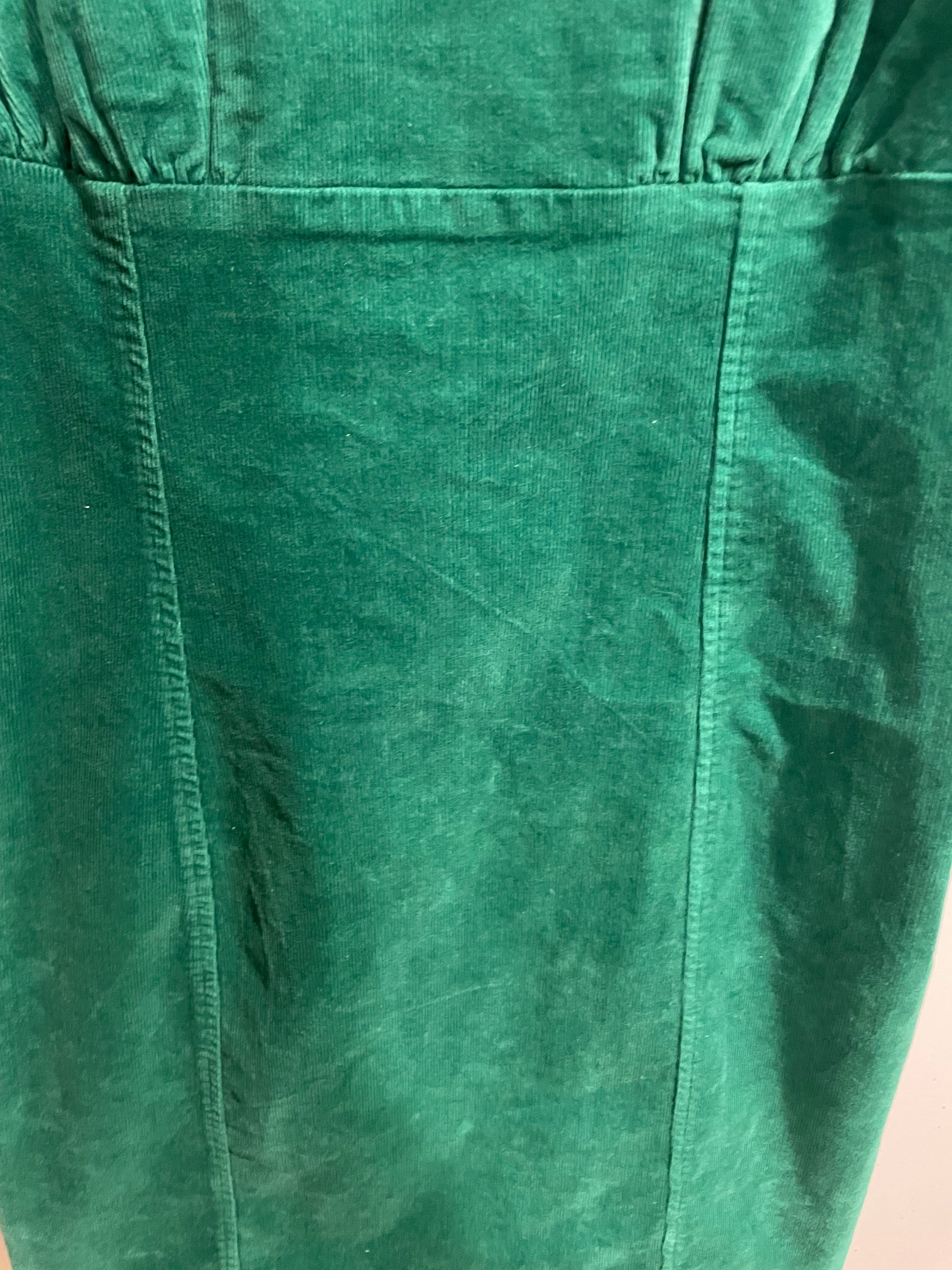 Robe courte corduroy vert - Taille Large - Nobo