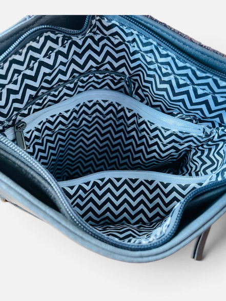 Sac cuir tons de gris / Alberto