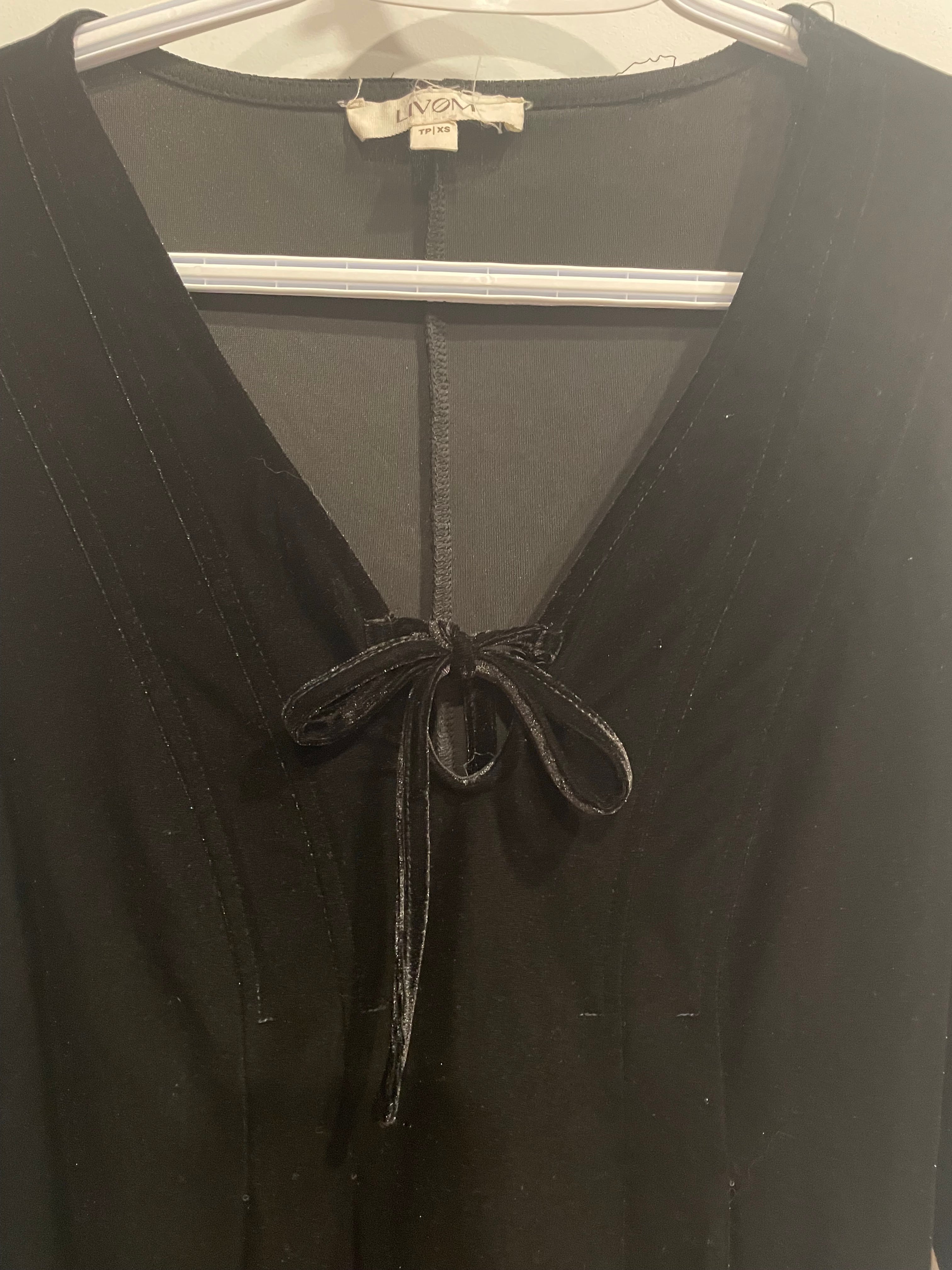 Rogue velours noir - manches longues - Livom XS