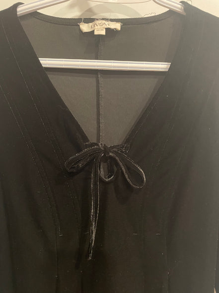 Rogue velours noir - manches longues - Livom XS