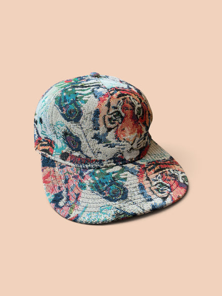Casquette tapisserie de tigres