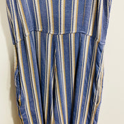 Jumpsuit rayé bleu avec poches et bretelles ajustables- Ananas Banana - taille médium