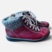 Bottes cuir rouge / Rieker / taille 8