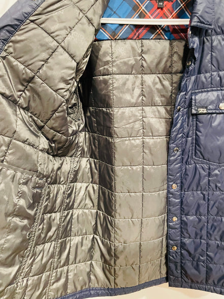 Veste bleue matelassée intérieur à carreaux - Chlorophylle - Taille small