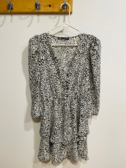 Robe courte motif léopard - Zara - taille XS