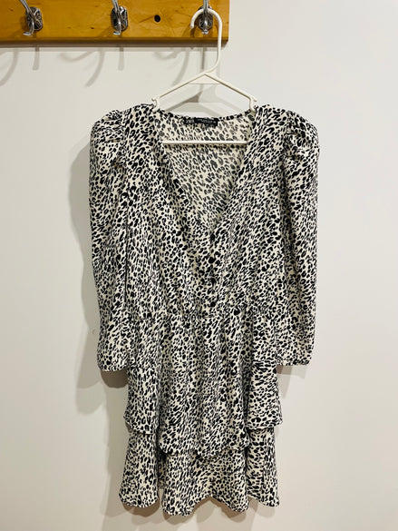 Robe courte motif léopard - Zara - taille XS