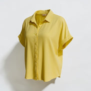 Chemise jaune manches courtes / Como vintage / taille médium