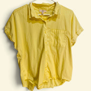Chemise jaune manches courtes / Como vintage / taille médium