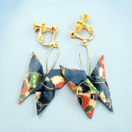 Boucles d’oreilles papillons origami
