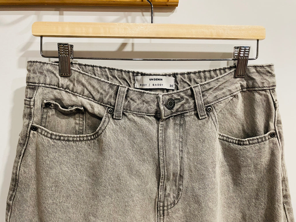 Jeans Baggy gris - Uh Denim - Taille 30