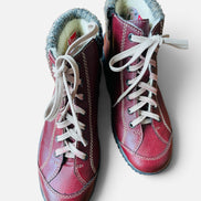 Bottes cuir rouge / Rieker / taille 8