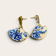 Boucles d’oreilles bleue et blanches : Lili and Trotro