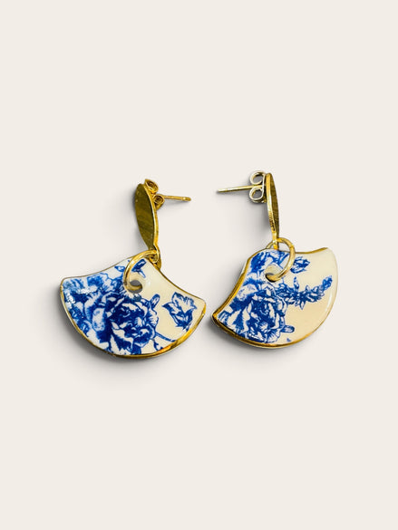 Boucles d’oreilles bleue et blanches : Lili and Trotro