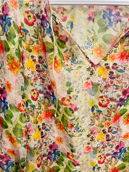 Floral sheer top XS - Zara