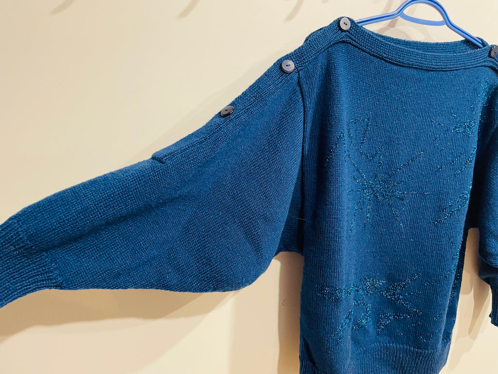 Tricot vintage bleu