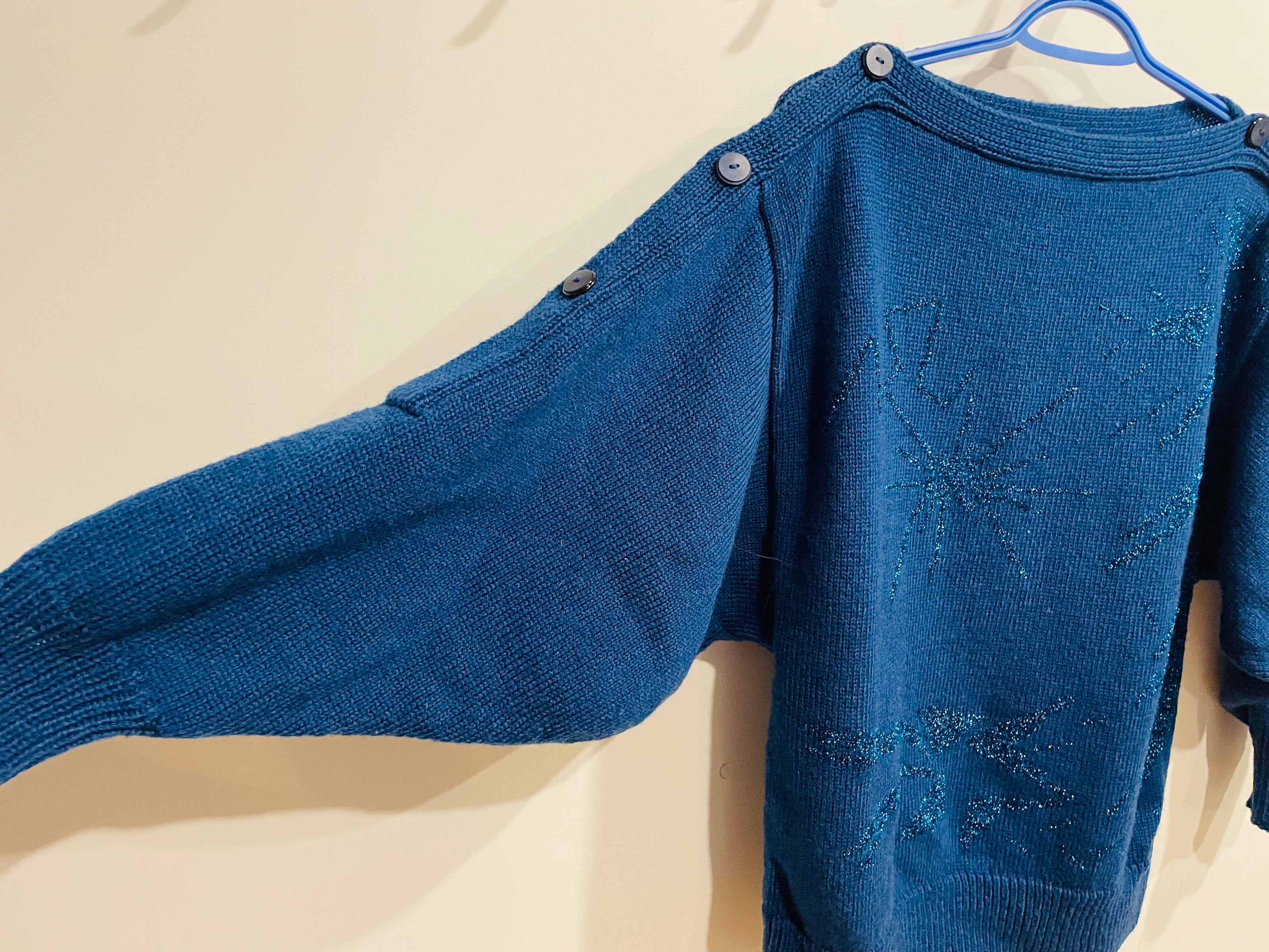 Tricot vintage bleu