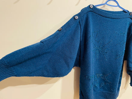 Tricot vintage bleu