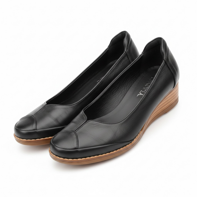 Ballerines cuir noir / Alberto / taille 6 femme