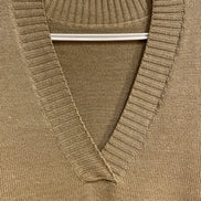 Haut beige tricot sans manches / inconnue / taille large