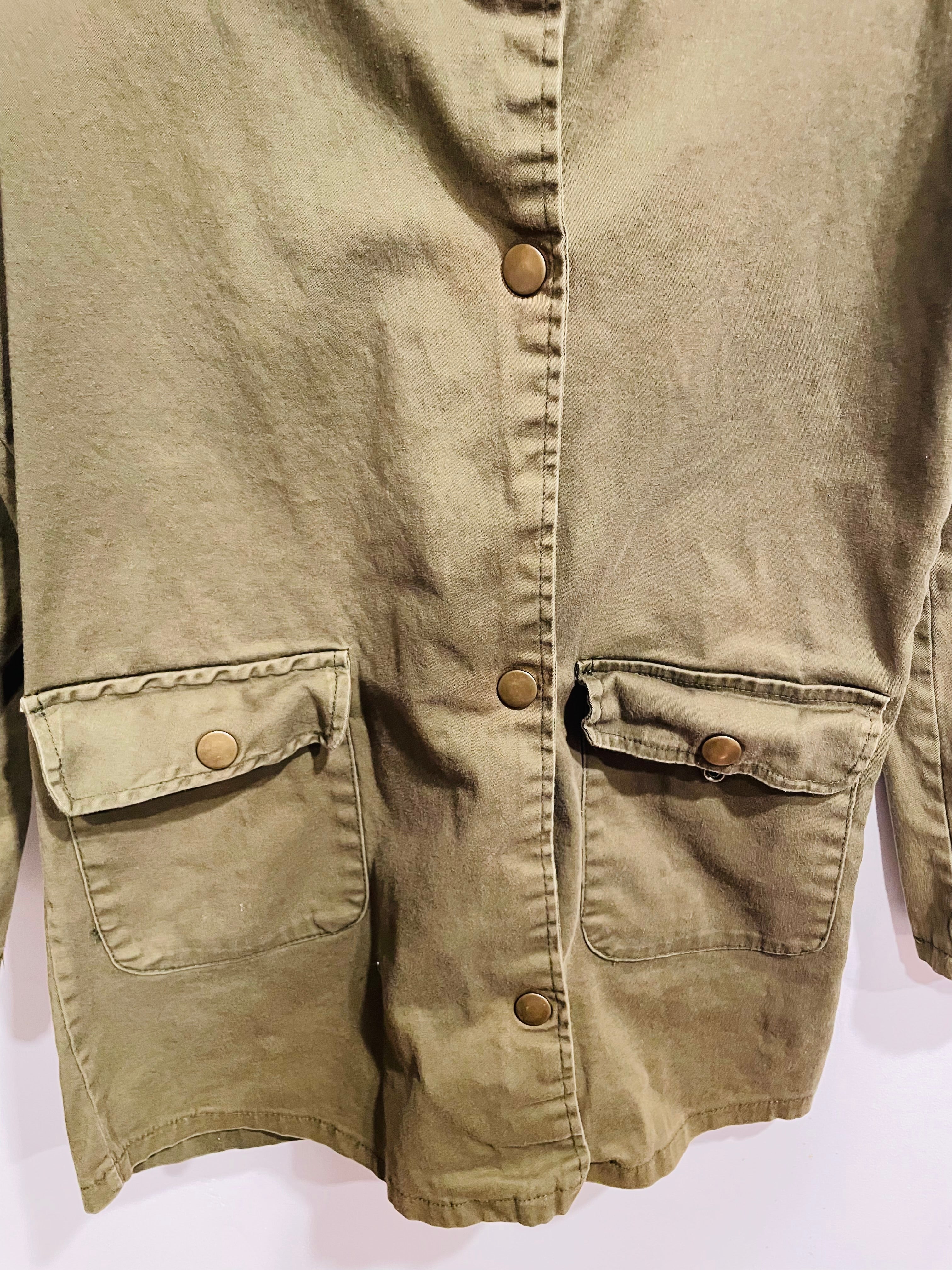 Veste vintage verte aspect militaire - Taille XS - Enfant