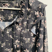 Blouse légère motif floral et manches longues - Paper Moon - taille médium