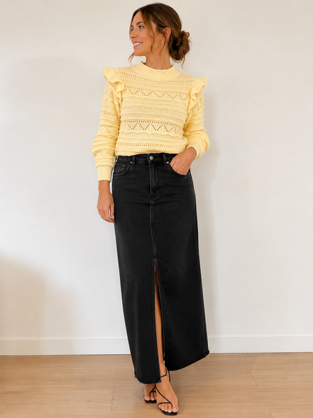 Cream knitted top - Shein