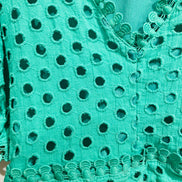 Haut crop top vert dentelle manches 3/4 - Miss Mia Mia - taille small