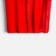 Blouse rouge et broderies manches courtes / Paragon / taille XL