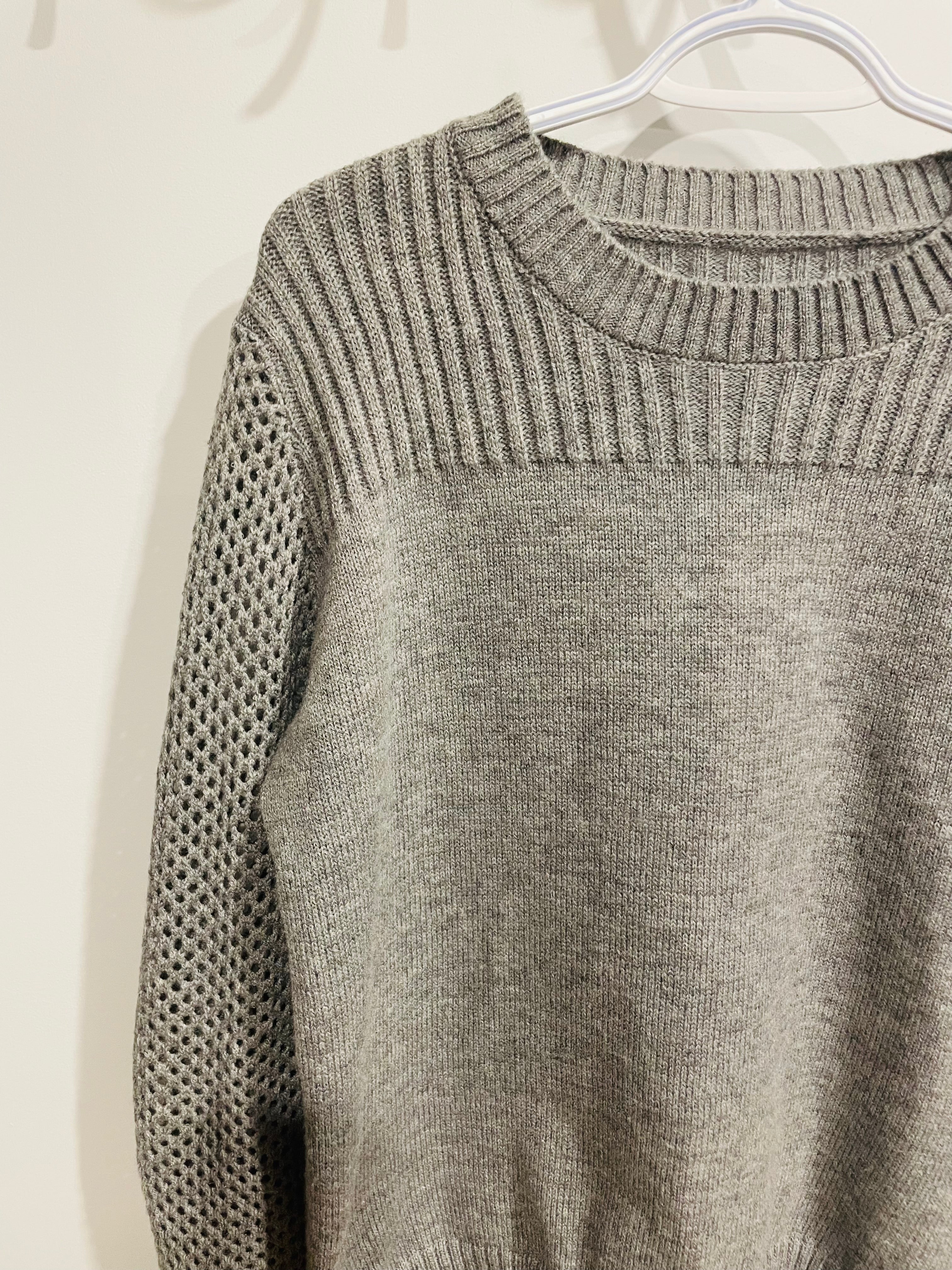 Grey knit sweater