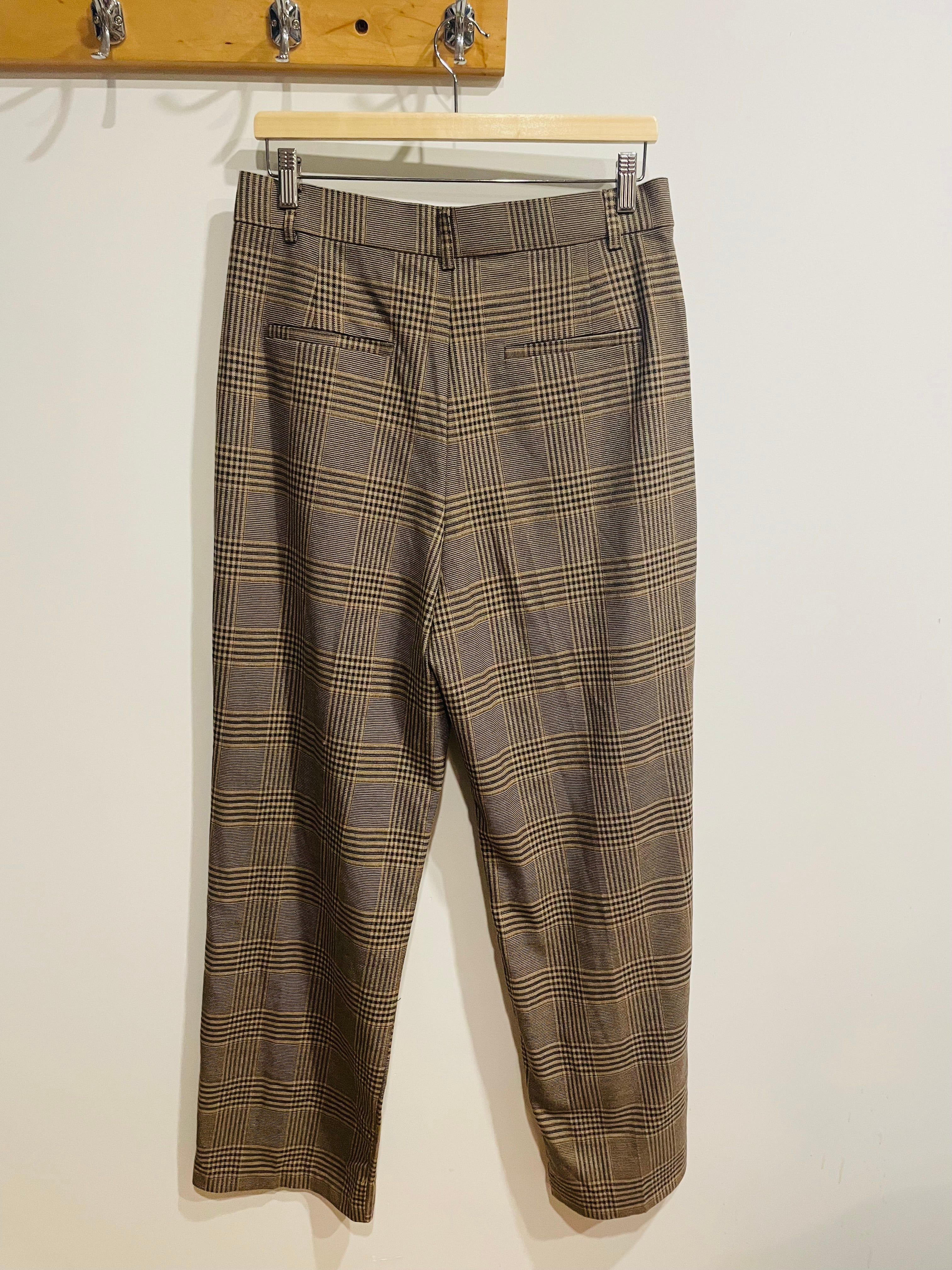 Pantalon brun à carreaux - Zara - Taille 30