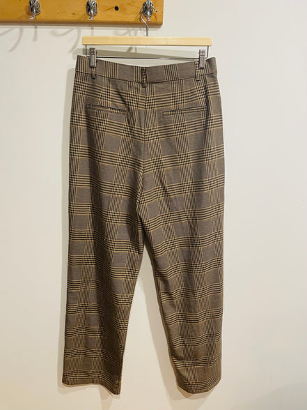 Pantalon brun à carreaux - Zara - Taille 30