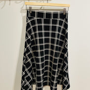 Black and white plaid skirt, size small