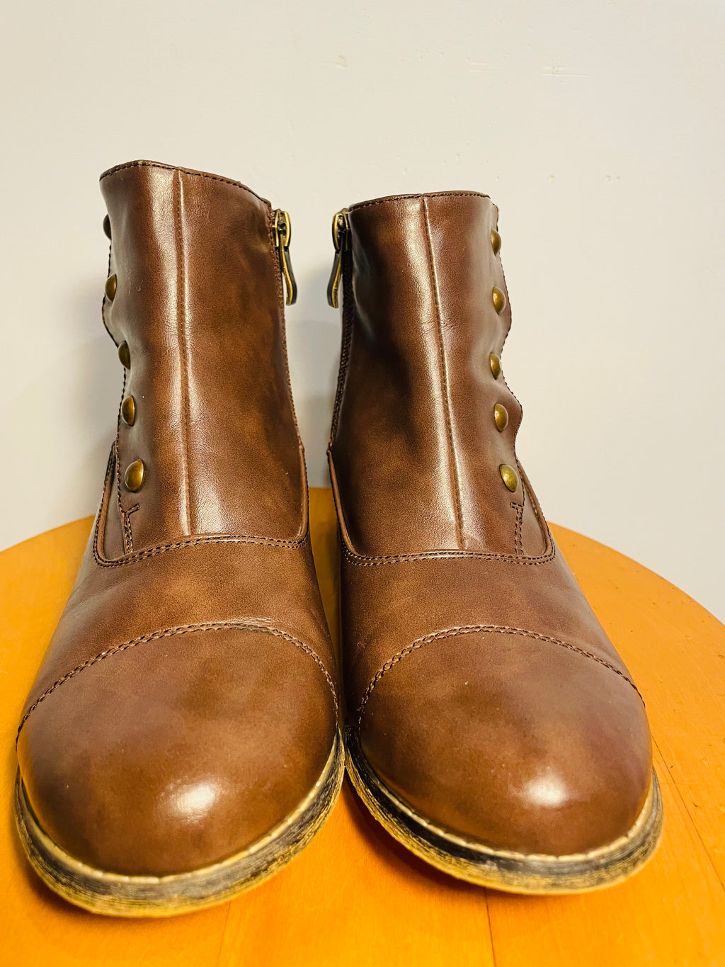 Bottes courtes cuir brun / Alberto / taille 7 femme