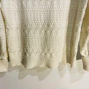 Chandail manches longues, blanc aspect dentelle / RW&CO / taille small