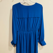Robe bleue - manche longue - col en V - H&M - Taille Medium