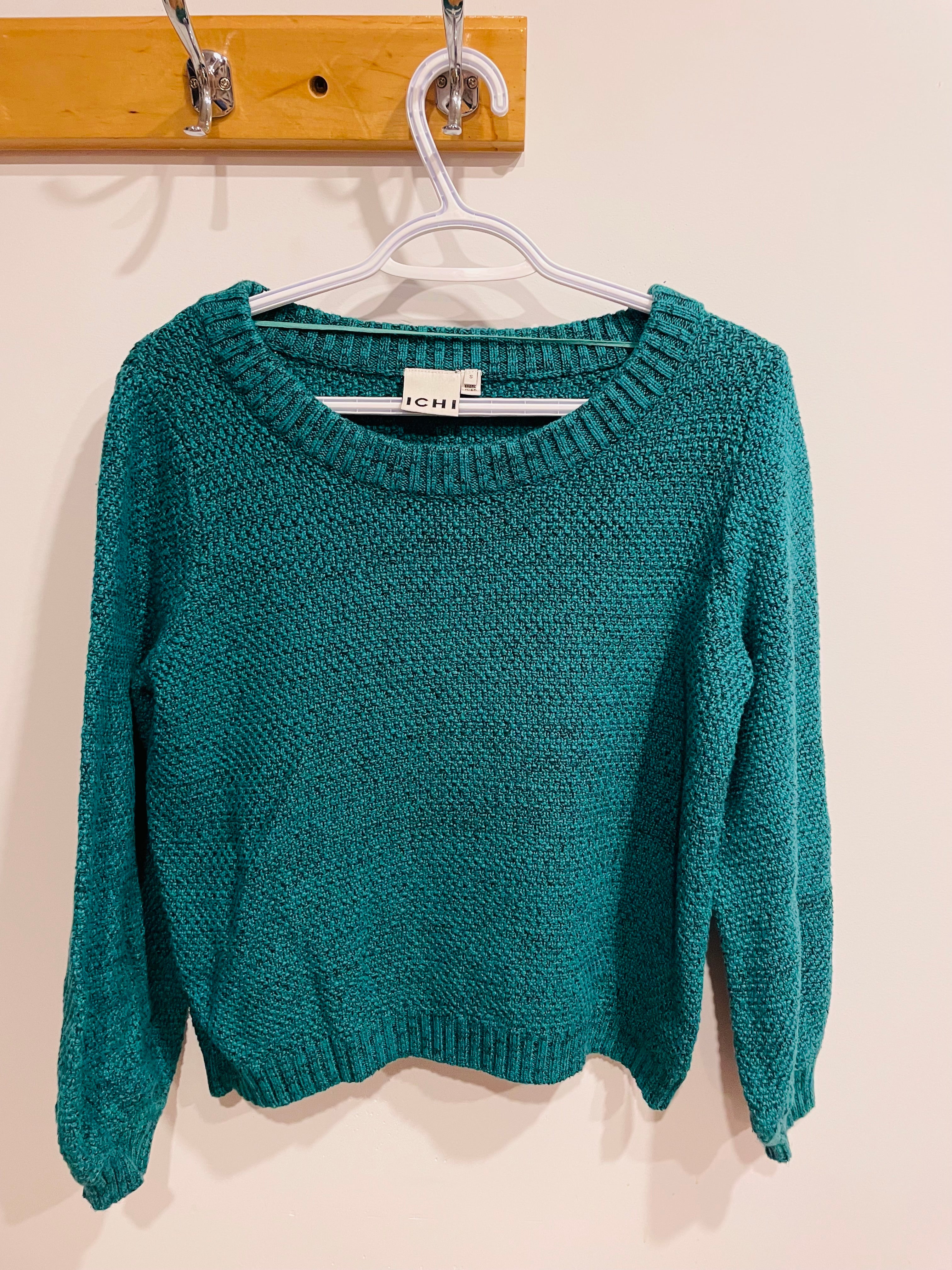 Chandail vert tricot - Ichi - Taille Small