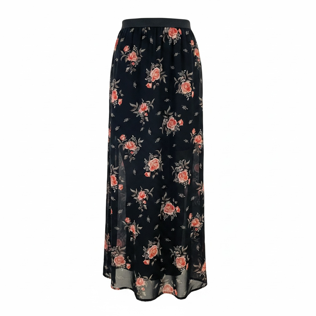 Jupe longue fleurie - Divided - Taille 4