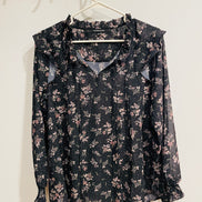 Blouse légère motif floral et manches longues - Paper Moon - taille médium