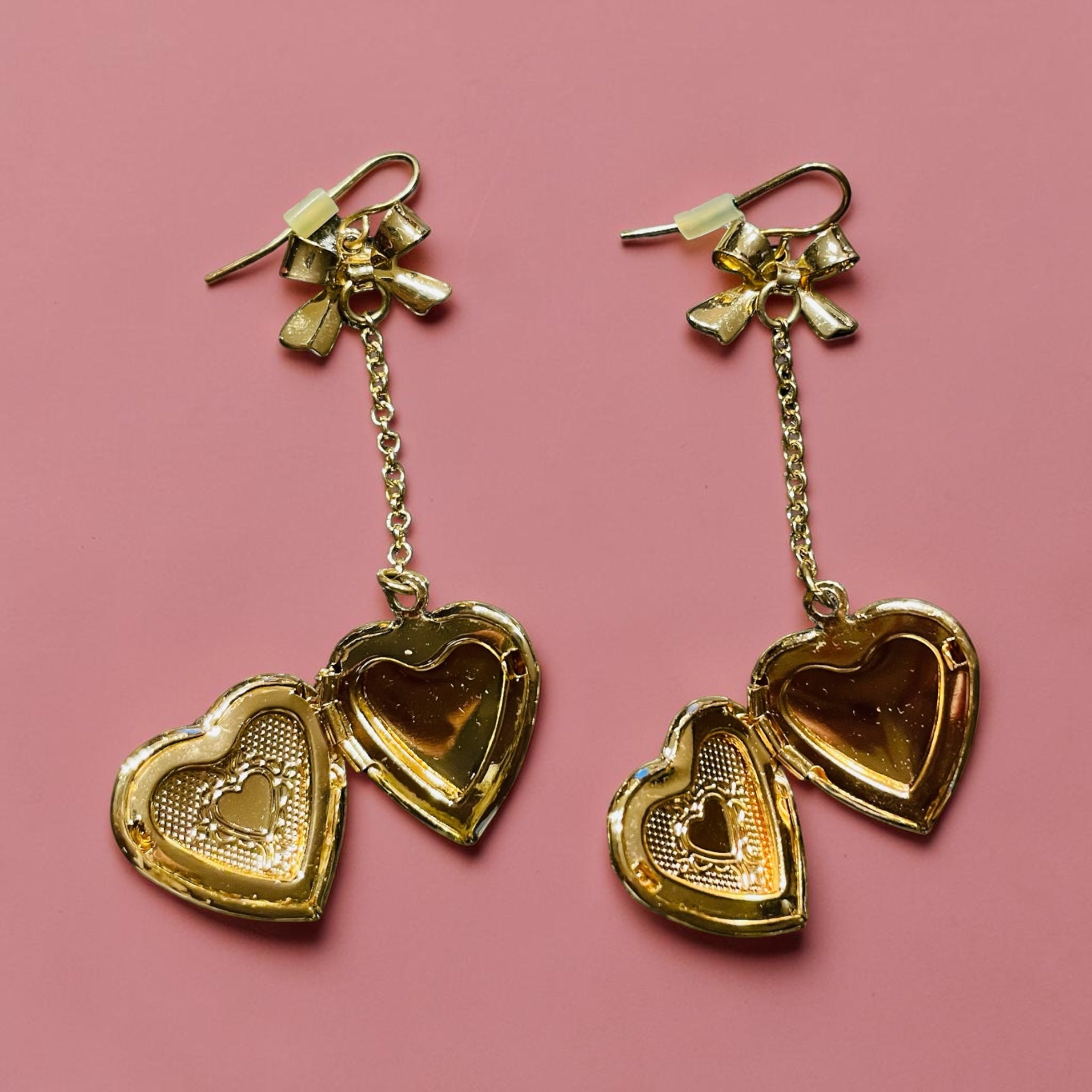 Boucles d’oreilles cœurs pendants