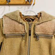 Veste pour femme fourrure et laine vintage - RUDSAK - taille petit