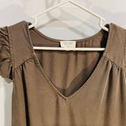 Robe courte Kaki, sans manches / Gentle Fawn / Taille Small