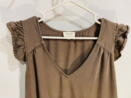Robe courte Kaki, sans manches / Gentle Fawn / Taille Small