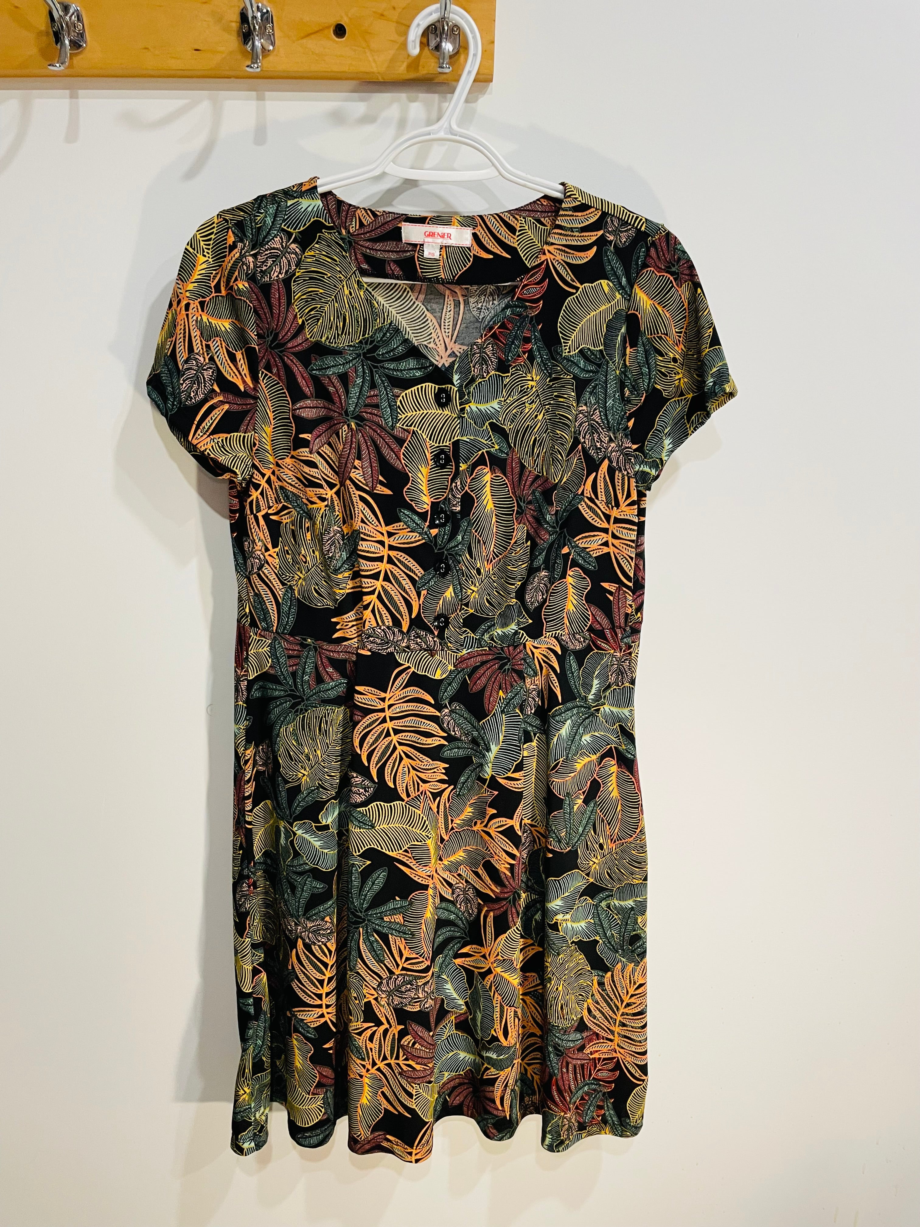 Robe motif tropical/ Grenier / taille Small