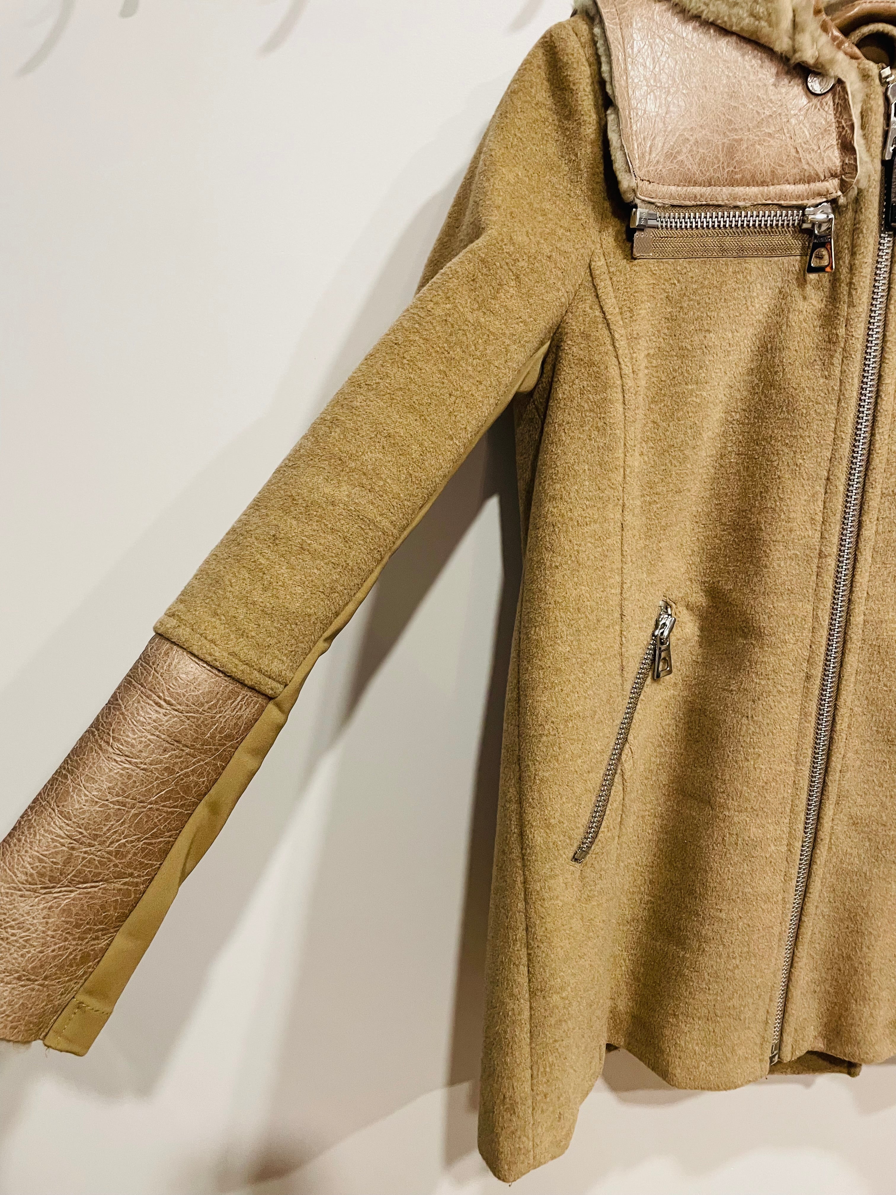 Veste pour femme fourrure et laine vintage - RUDSAK - taille petit