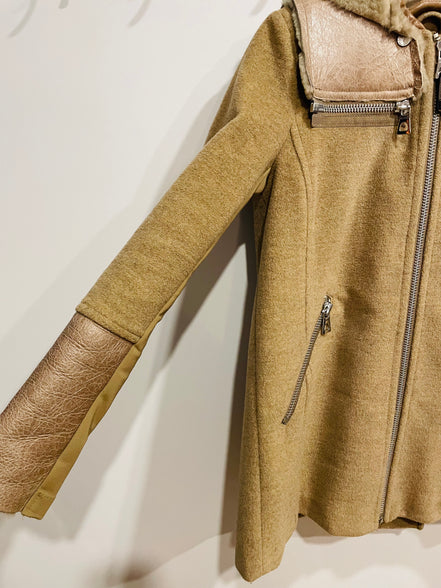 Veste pour femme fourrure et laine vintage - RUDSAK - taille petit