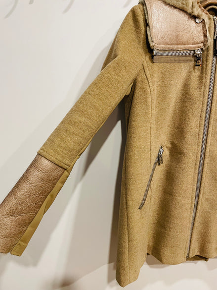 Veste pour femme fourrure et laine vintage - RUDSAK - taille petit