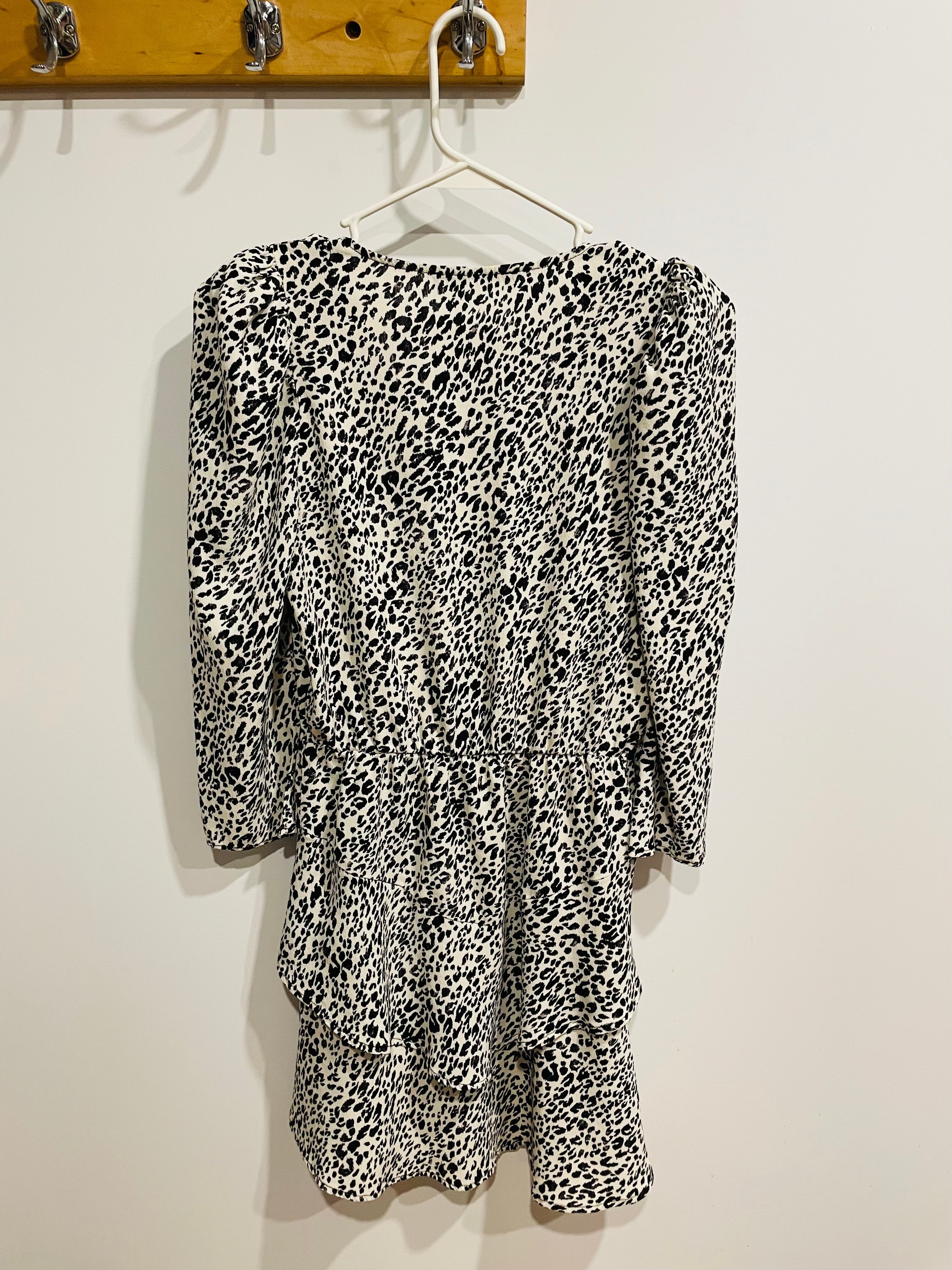 Robe courte motif léopard - Zara - taille XS